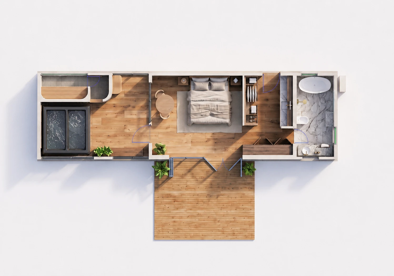 Lakeside cabin floor plan