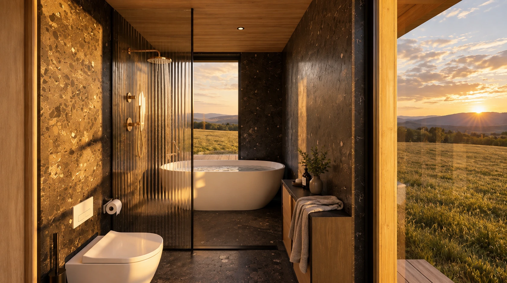 Lakeside cabin interior
