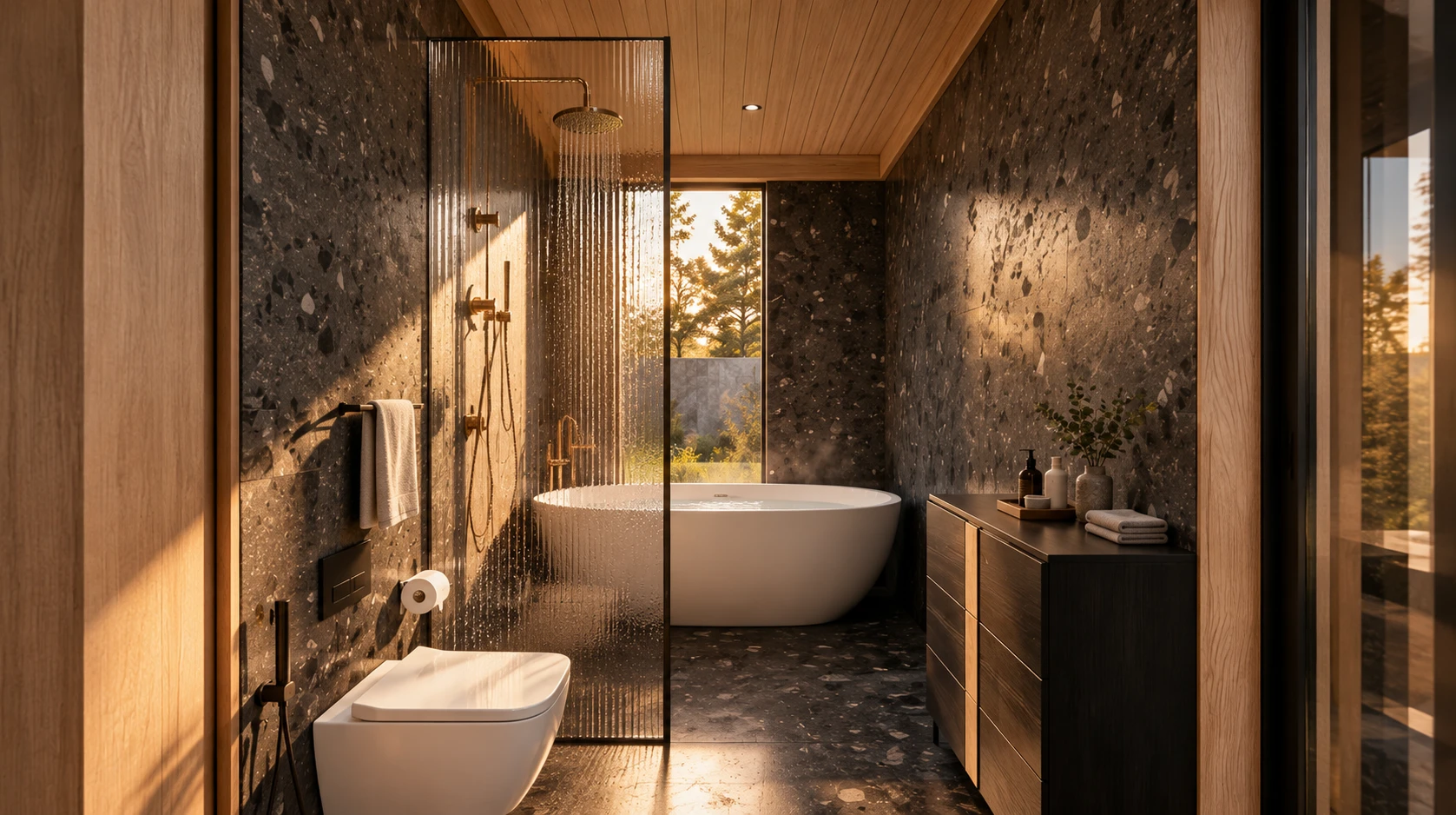 Lakeside cabin interior